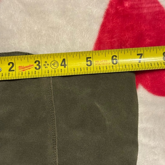 Violet & Red Janine Tall Shaft Suede Boots in Olive - Picture 9 of 11